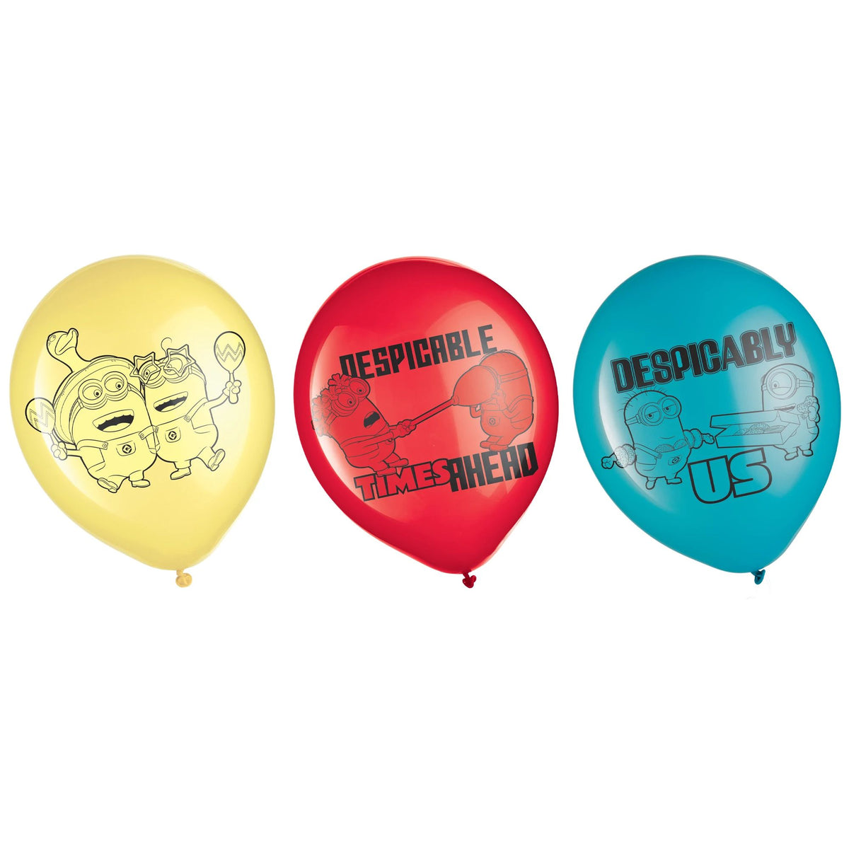 Despicable Me Latex Balloons - 12-Inch, 6-Pack