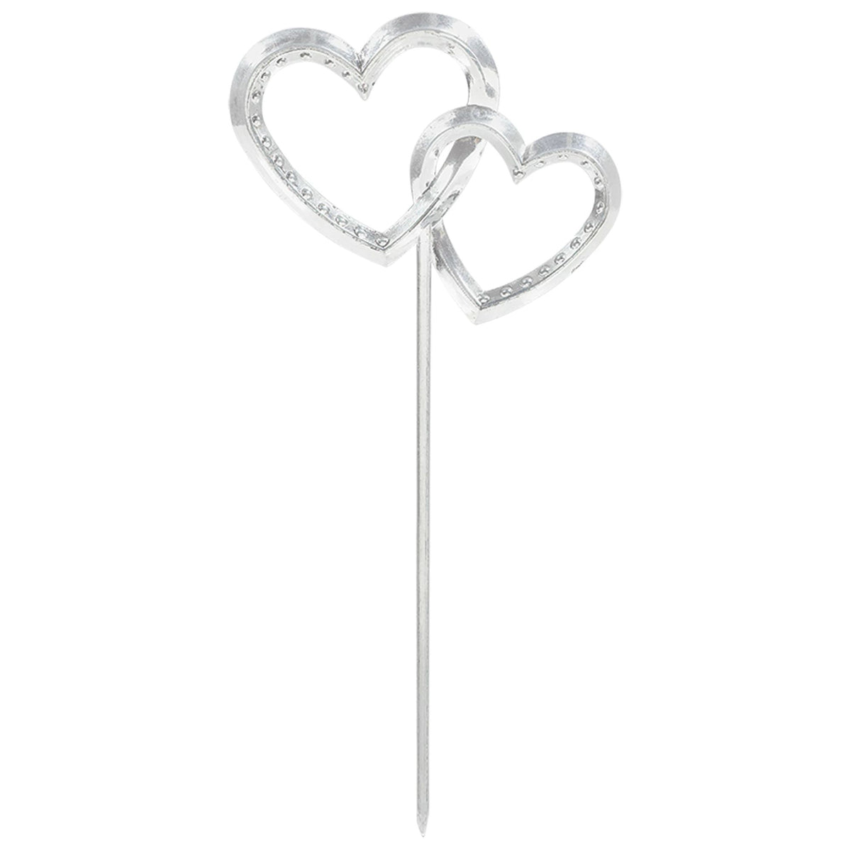 Electroplated Heart Cake Picks for Weddings