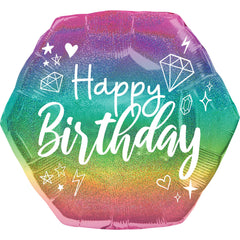 Sparkle and Shine Happy Birthday Foil Balloon