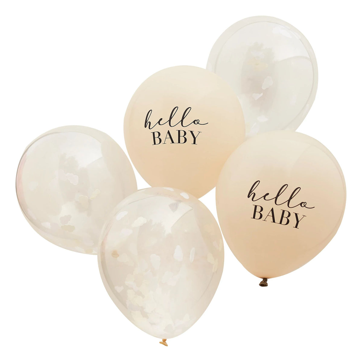 Ginger Ray "Hello Baby" Latex Balloons for Baby Shower