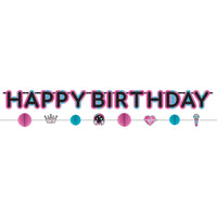 Internet Famous Double Birthday Banner Set - Pink, Blue, Black