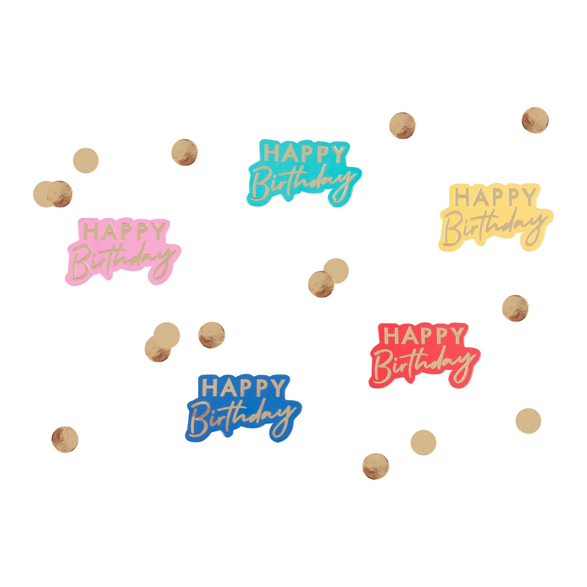 Multicolor Happy Birthday Die-Cut Confetti