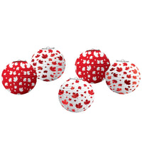 Mini Maple Leaf Lanterns - Canada Day Hanging Decorations, 5-Pack