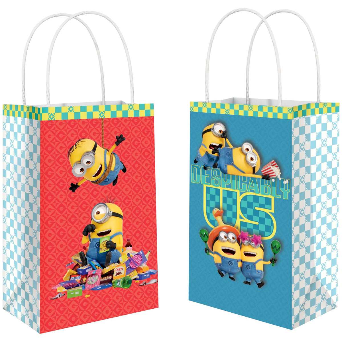 Despicable Me Minion-Themed Kraft Party Favor Bags, 8-Pack