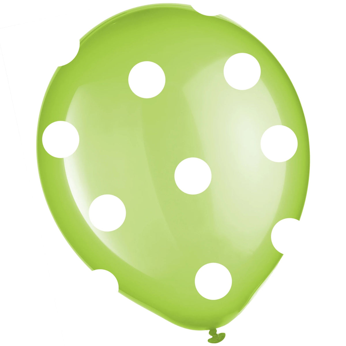 Kiwi Polka Dot 12" Latex Balloons - Bulk Pack