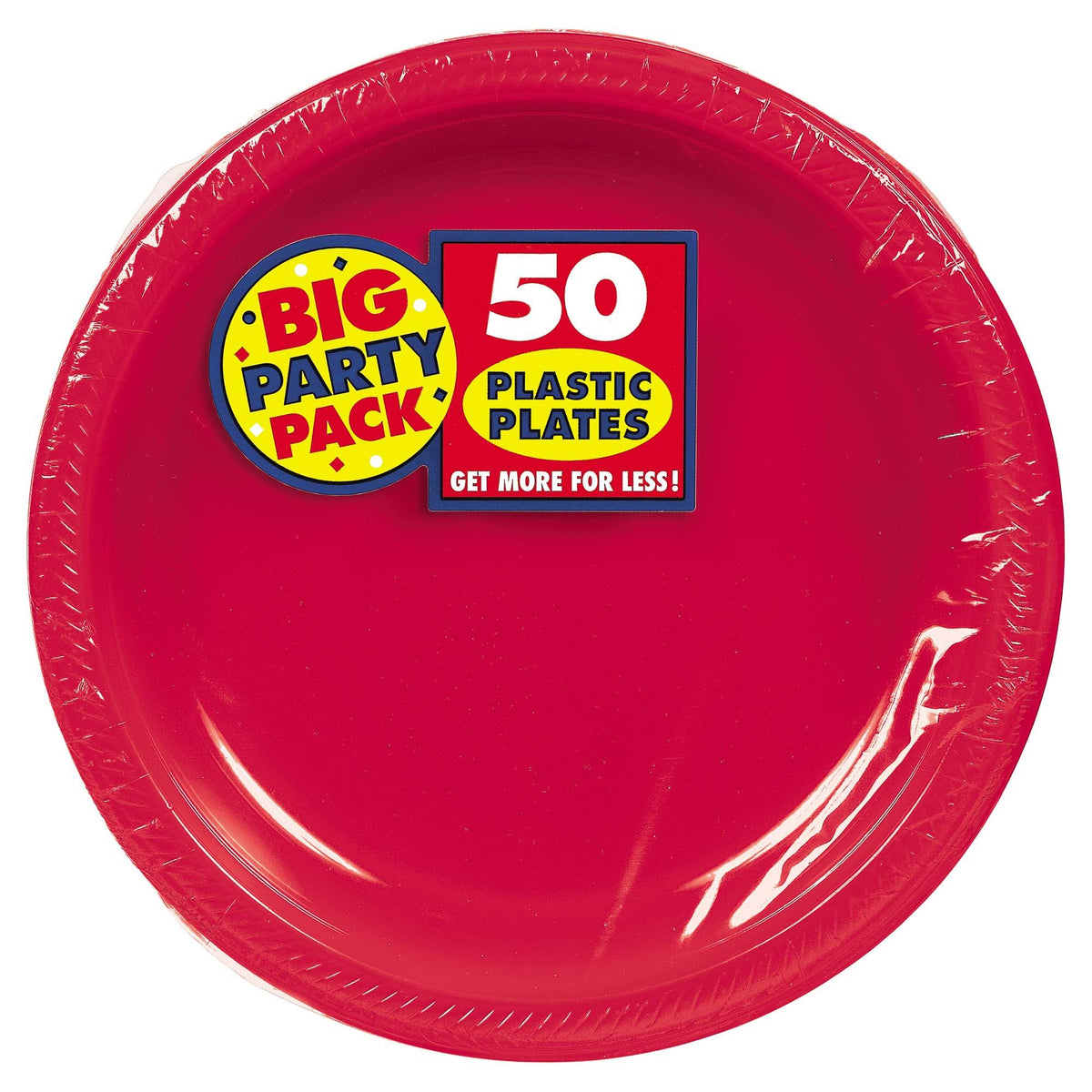 Big Party Pack Plastic Dinner Plates, 10.25-in, 50-pk