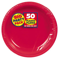 Big Party Pack Plastic Dinner Plates, 10.25-in, 50-pk