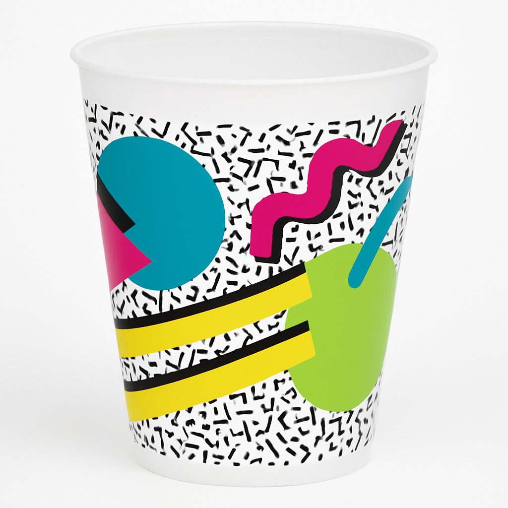 80's Retro Vibe 18 oz Plastic Tumblers