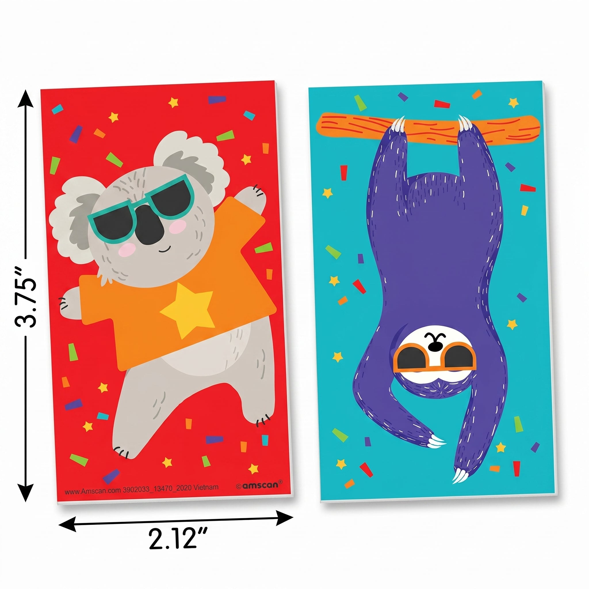 Animal Fun Notepad Mega Pack - Koala & Sloth Designs, 24 Pack