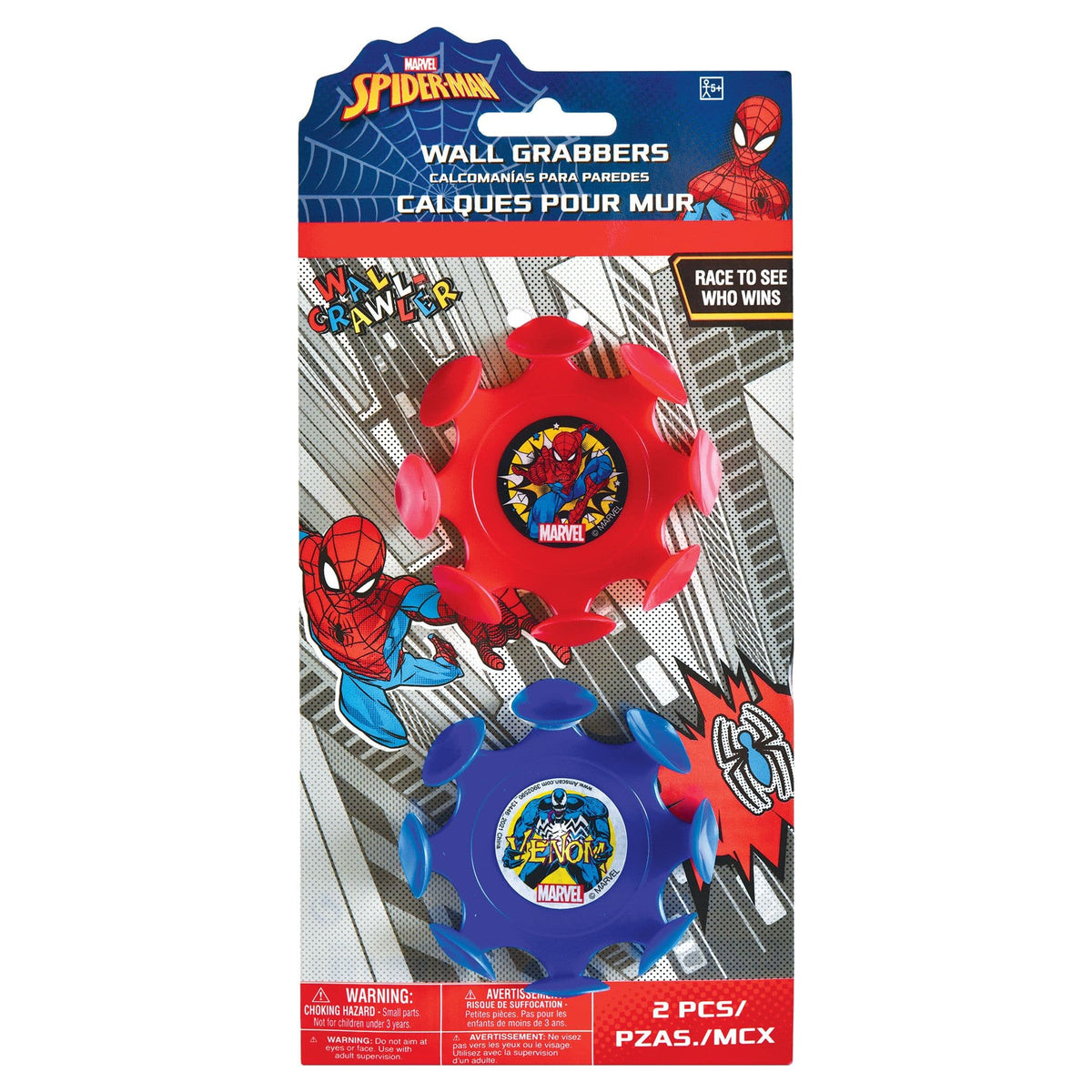 Marvel Spider-Man & Venom Wall Grabber Toys - 2 Pack
