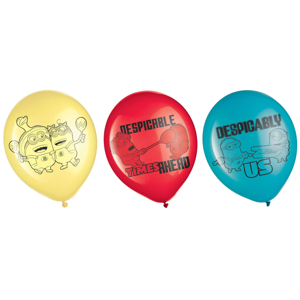 Despicable Me Latex Balloons - 12-Inch, 6-Pack