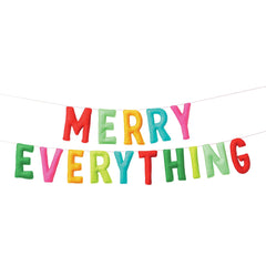 Festive "Merry Everything" Felt Banner Set - 8 ft