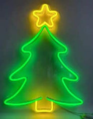 Christmas Tree Green Light-Up Wall Sign
