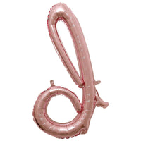 Rose Gold Air-Filled Script Letter Balloon - Stylish Party Decor