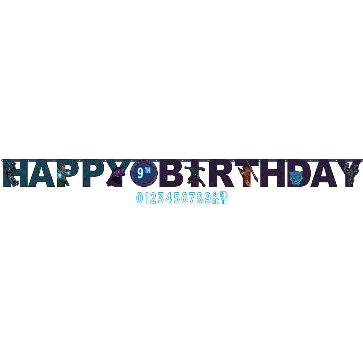 Marvel Black Panther Add-An-Age Jumbo Birthday Banner