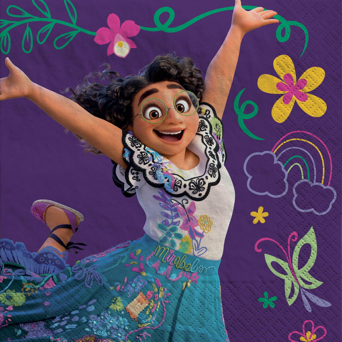 Disney Encanto Mirabel Beverage Napkins - 16 Pack - 5 In. X 5 In.