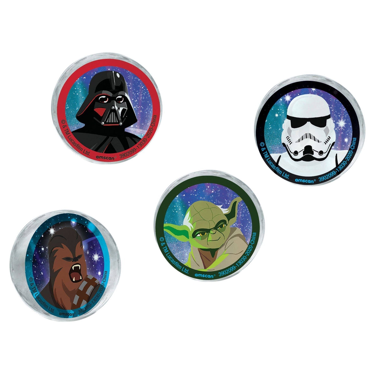 Star Wars Galaxy Bounce Balls Party Favors - 4 Pack