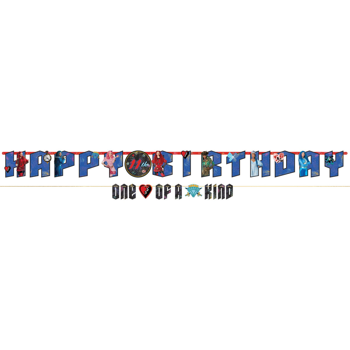 Descendants 4 Birthday Banner Kit