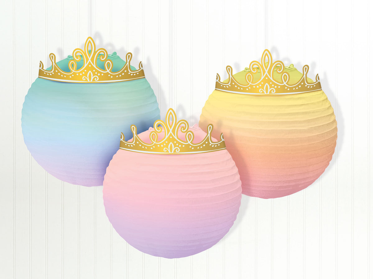 Disney Princess Once Upon A Time Paper Lanterns with Tiara Accents