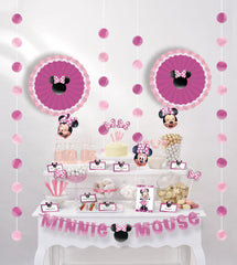 Disney Minnie Mouse Buffet Table Decorating Kit for Birthday Parties