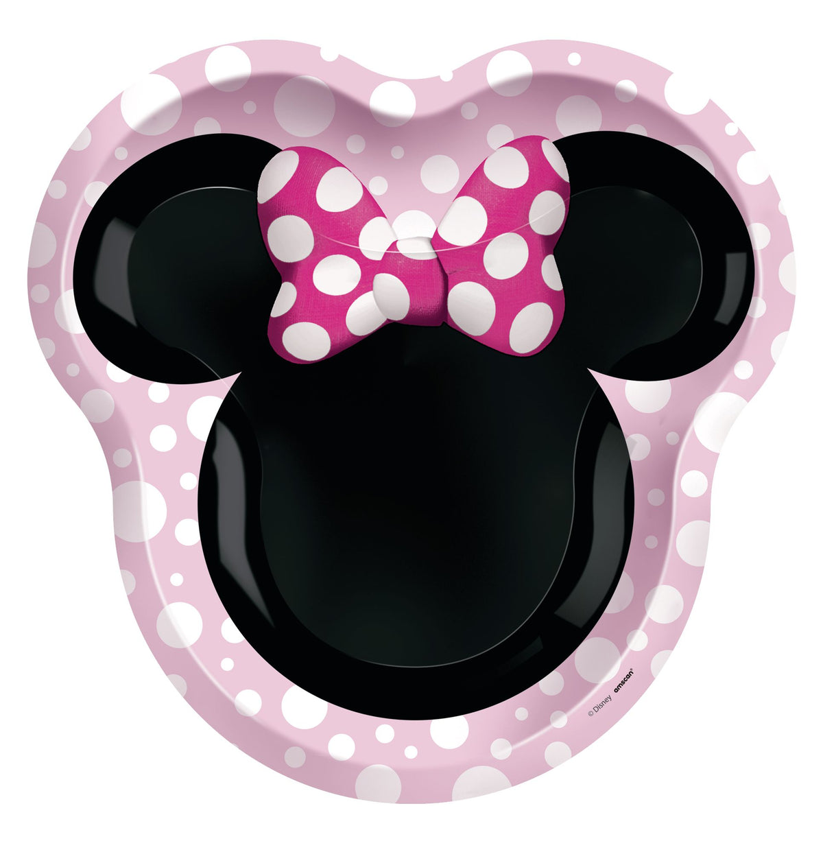 Minnie Mouse Shaped Paper Plates - 9"x7.5", 8 Pack
