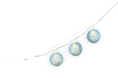 Blue Woven Ball LED String Lights, 5-ft, Battery Operated
