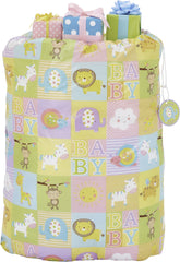 Adorable Animal Baby Shower Gift Sack with "Welcome Baby" Tag  44" x 36"