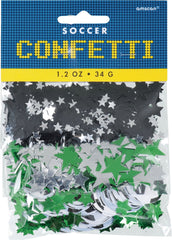 Soccer & Stars Confetti Pack - Sports Party Decoration, 1.2 oz