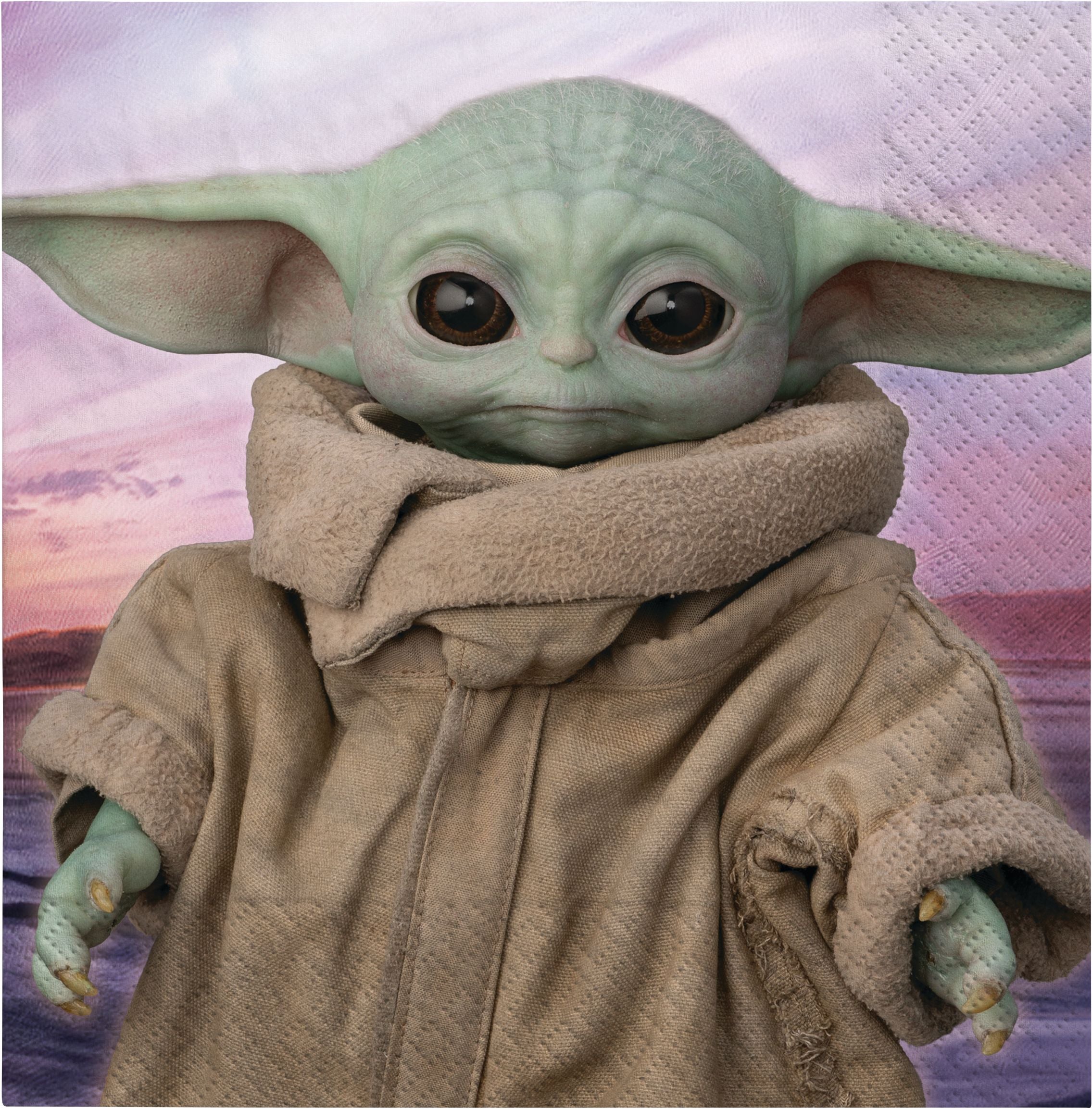 Star Wars The Mandalorian Lunch Napkins - The Child Design, 16-Pack