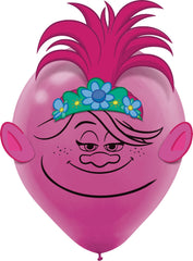 Trolls World Tour Latex Balloon Decorating Kit, 12-Inch, 6-Pack