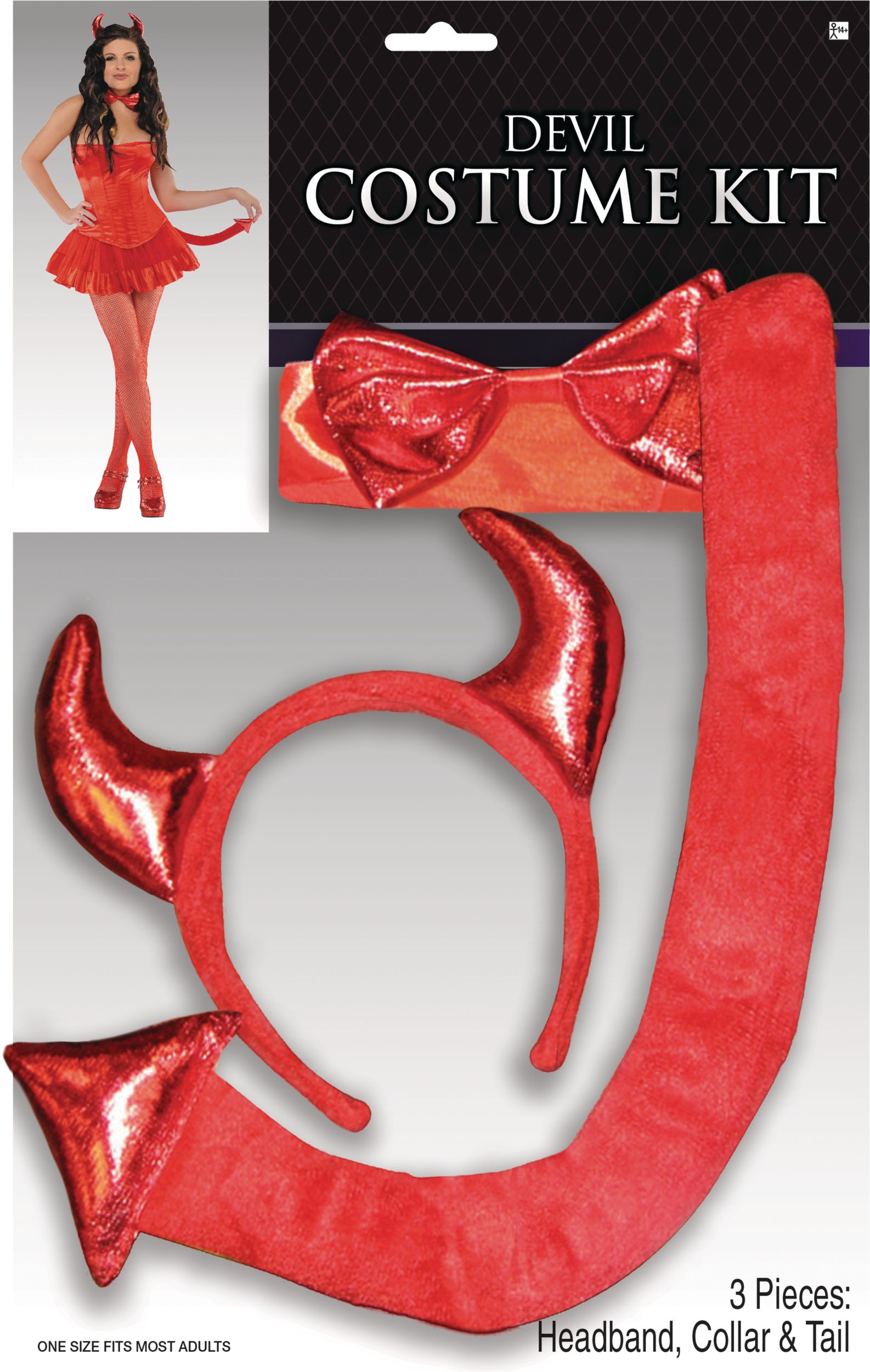 Devilish Red Adult Halloween Accessory Kit - One Size