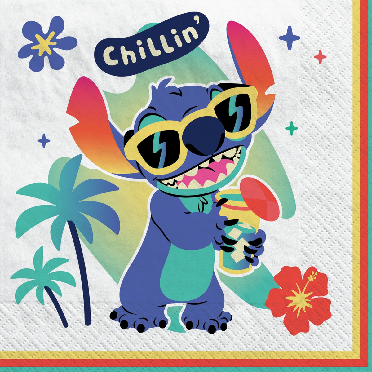 Disney Lilo & Stitch "Chillin'" Beverage Napkins - 16 Pack