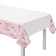 Butterfly Flutter Plastic Table Cover for Kids' Birthday Parties