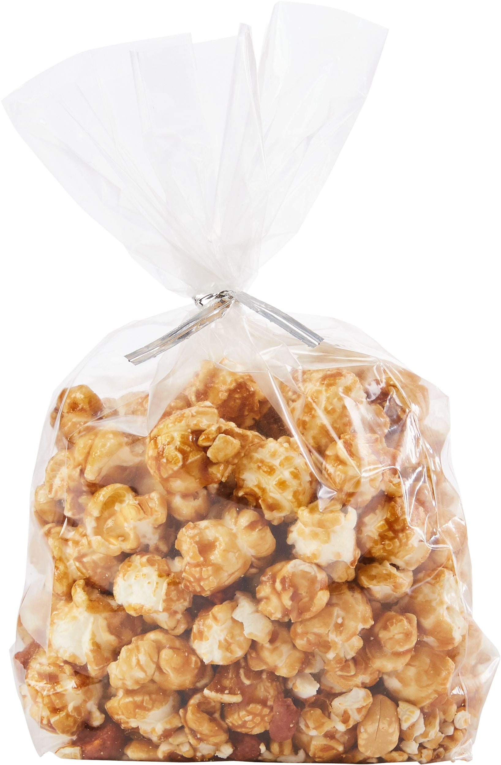 Clear Cello Treat Bags with Silver Twist Ties, 9.5-Inch, 50-Pack