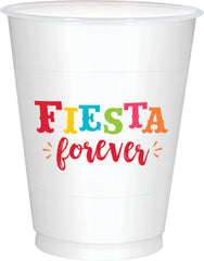 Fiesta Forever Plastic Cups, 16oz, 25 Pack