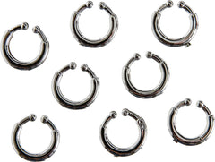 Silver No-Piercing Clip-On Jewelry Set for Halloween