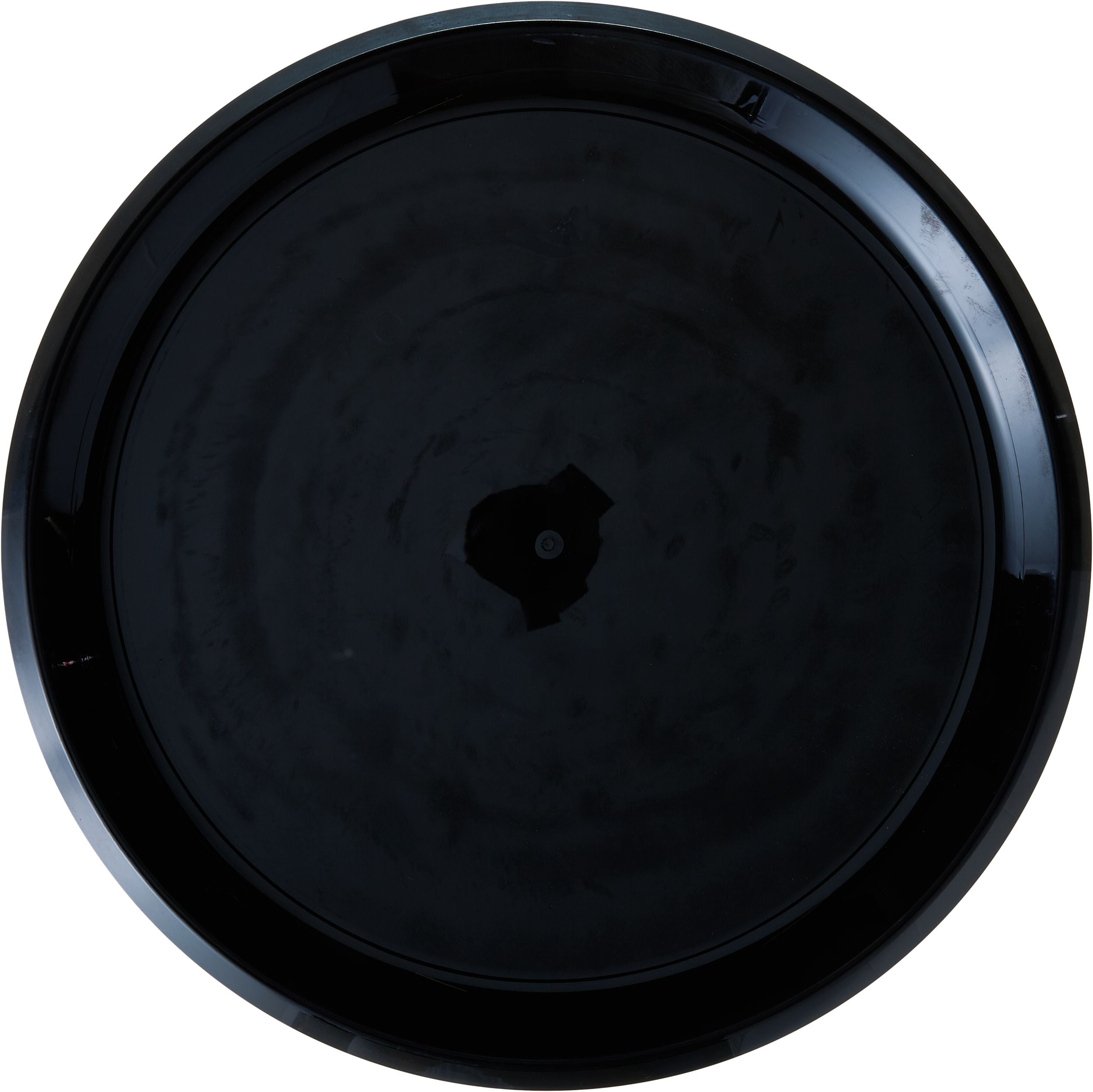 Elegant 16" Black Round Plastic Platter for Catering