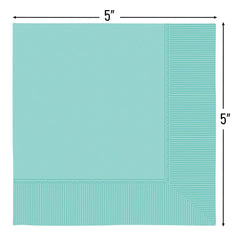 Robin's Egg Blue Beverage Napkins - 5 in.