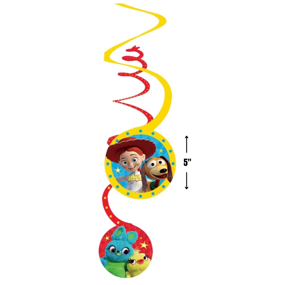Disney Toy Story 4 Spiral Hanging Decorations - 12 Pack