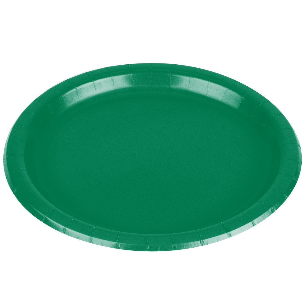Festive Green 10" Paper Dinner Plates