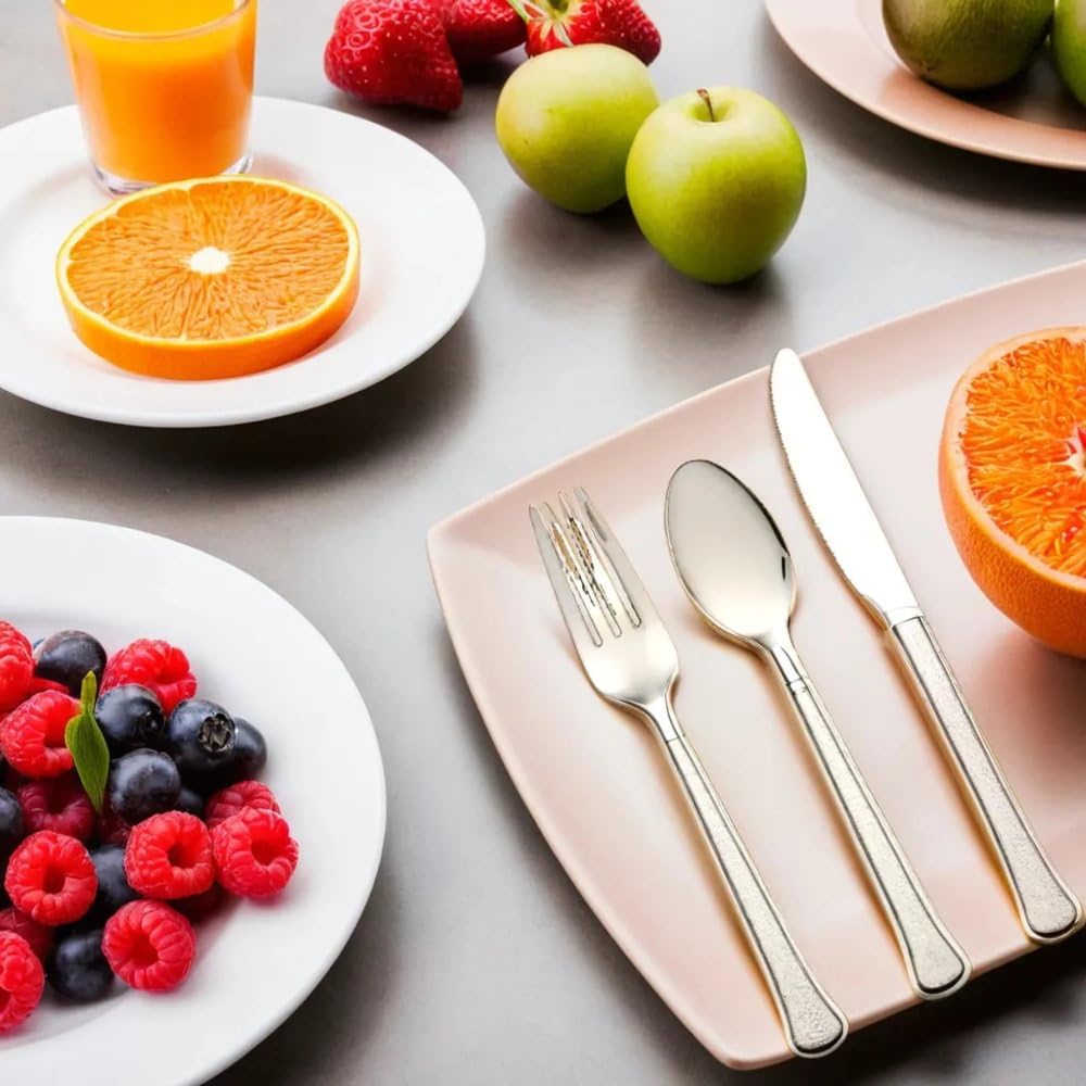 Clear Heavyweight Assorted Plastic Cutlery Set