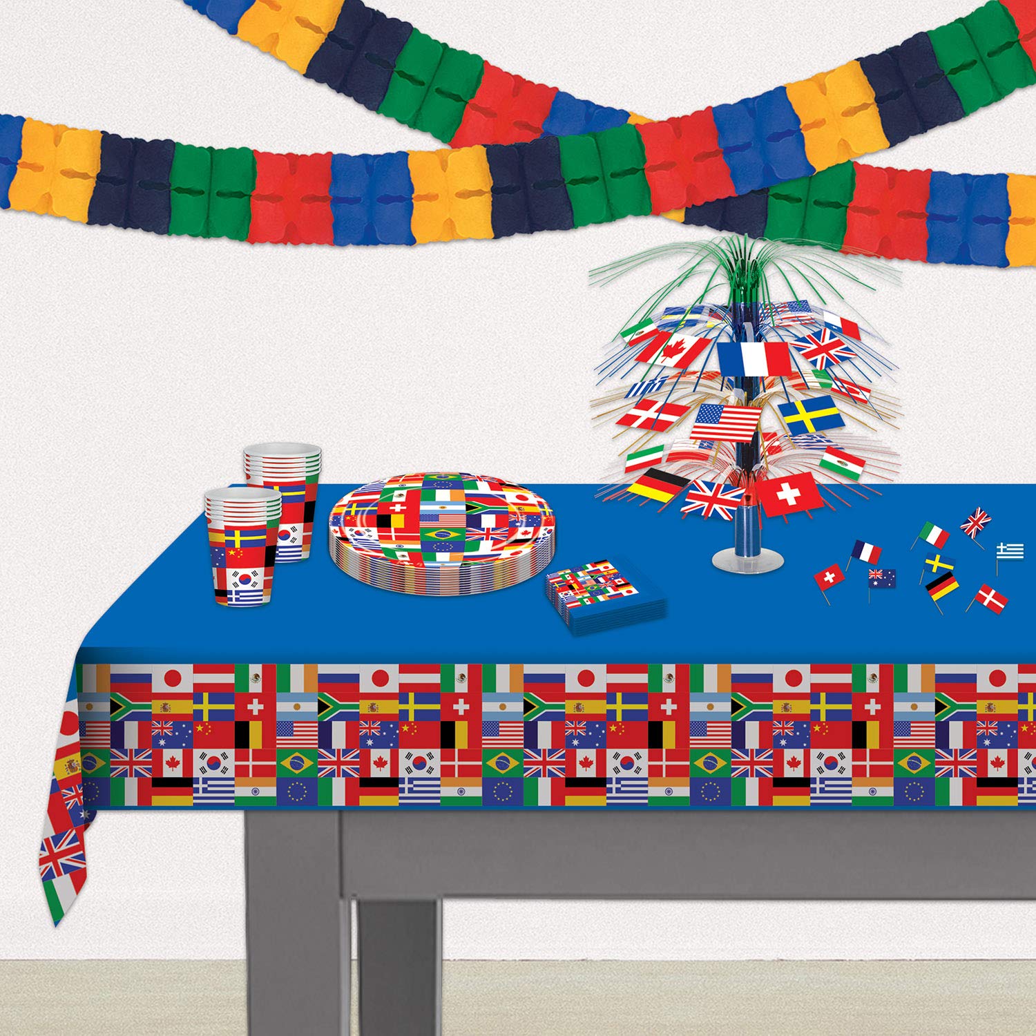 International Flag Table Cover - Perfect for Sports Celebrations