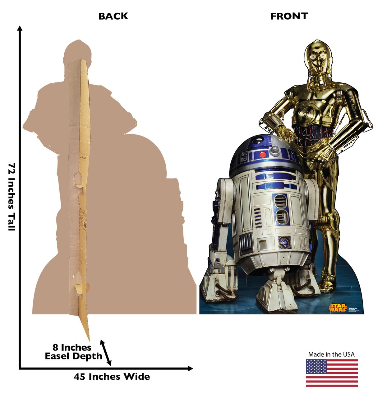 Star Wars R2-D2 & C-3PO Cardboard Standee - 72"x45"