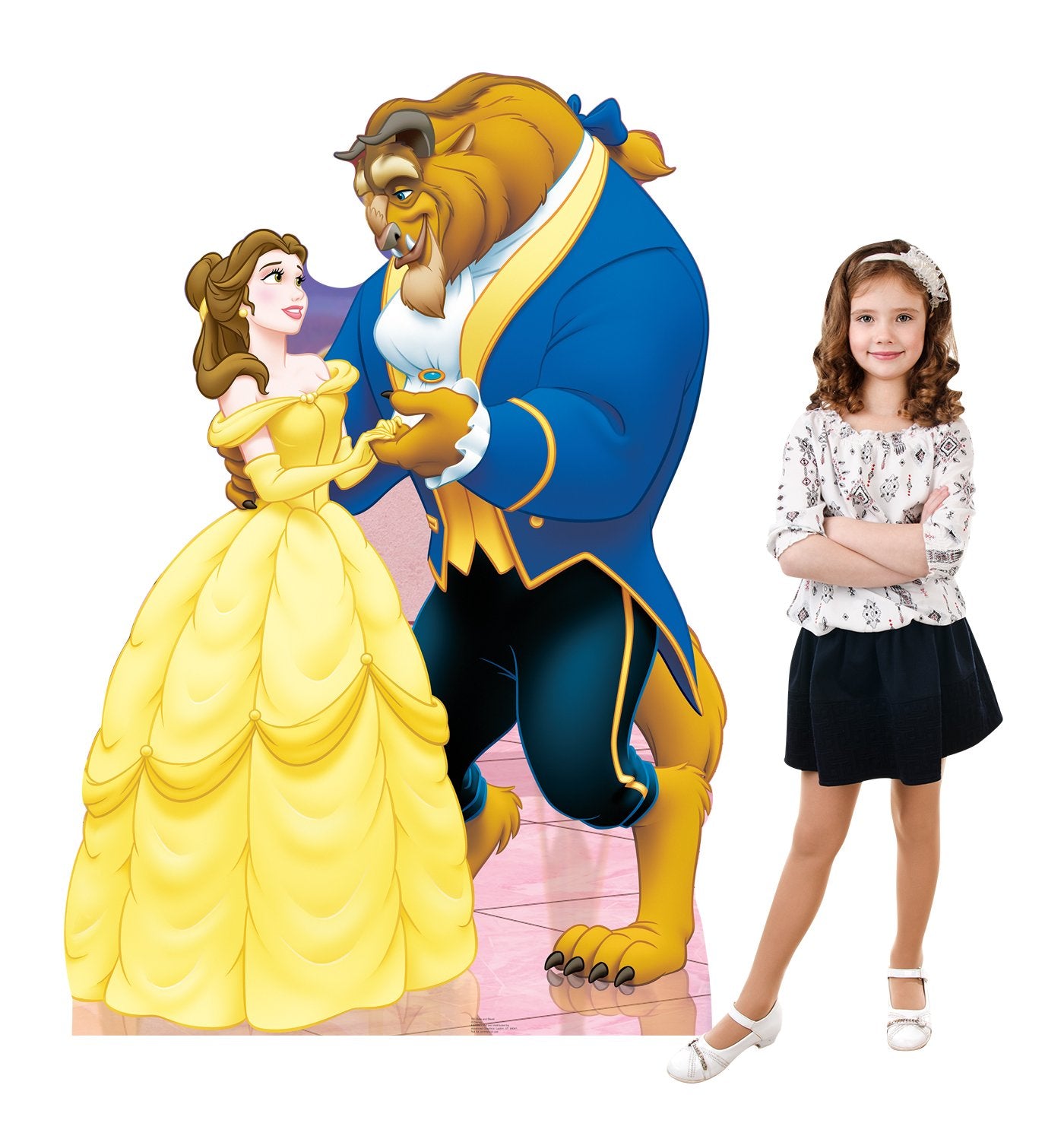 Enchanting Belle and Beast Birthday Standee, 66x46 Inches