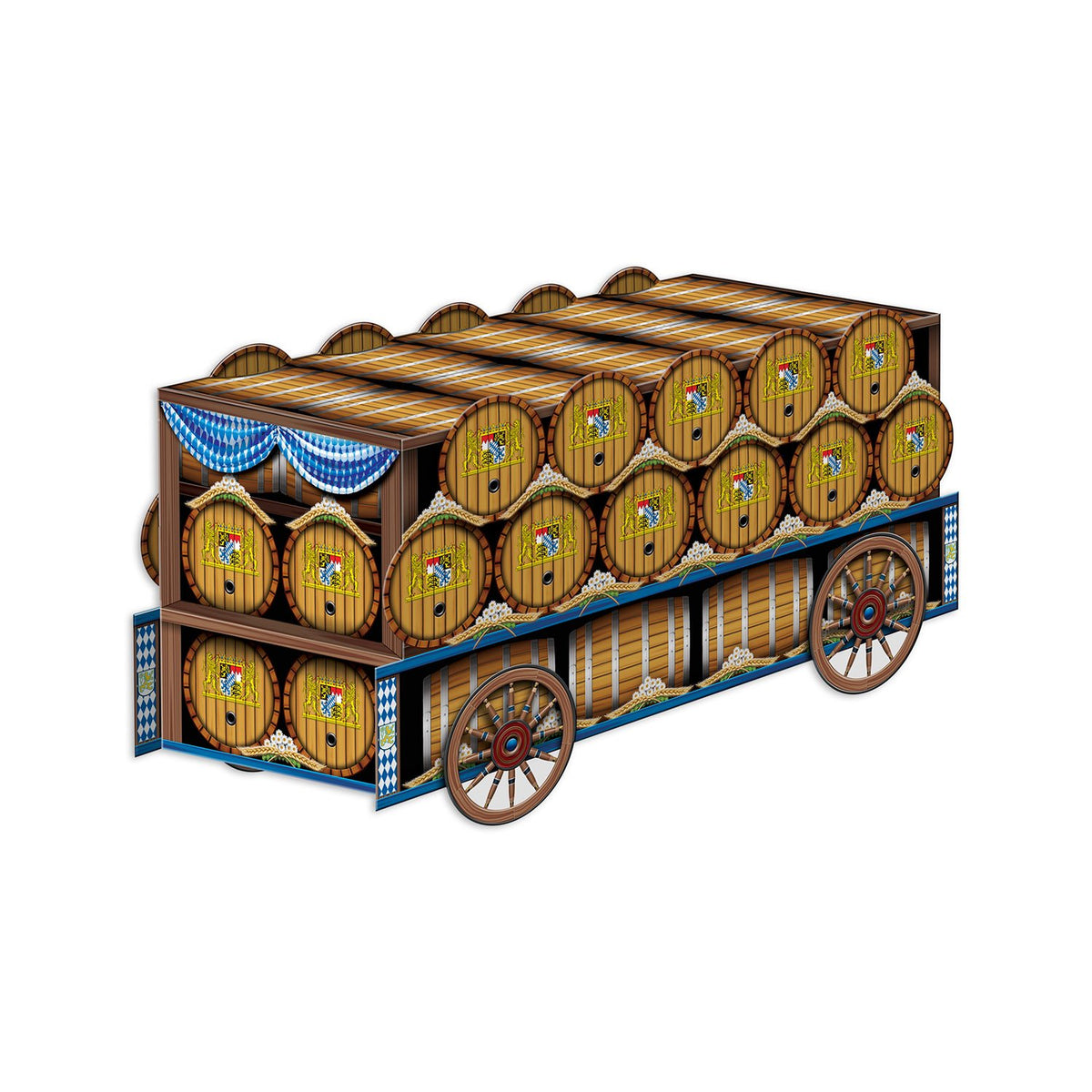 3D Beer Wagon Centerpiece for Oktoberfest