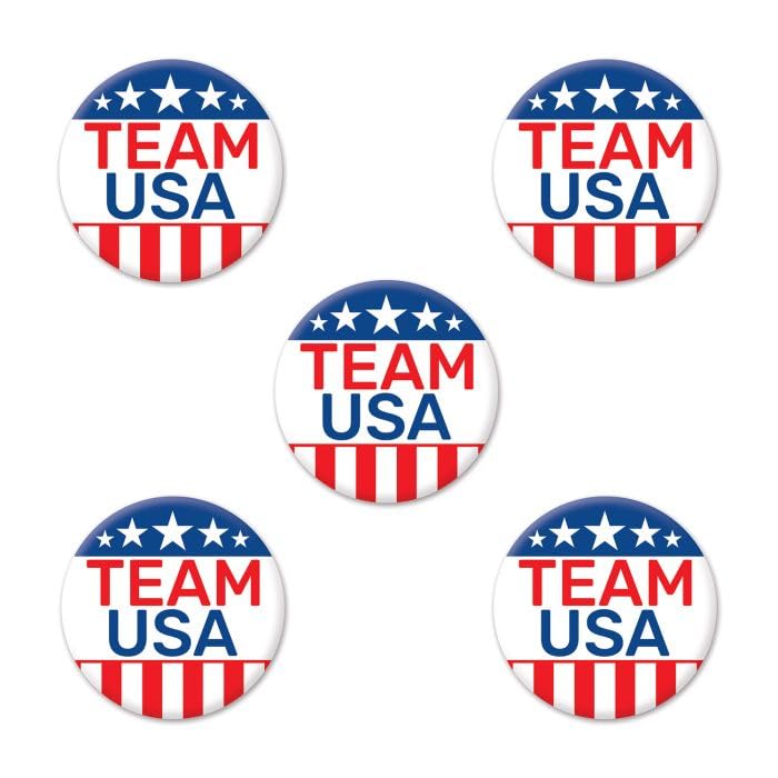 Team USA Party Button Pack - Set of 5
