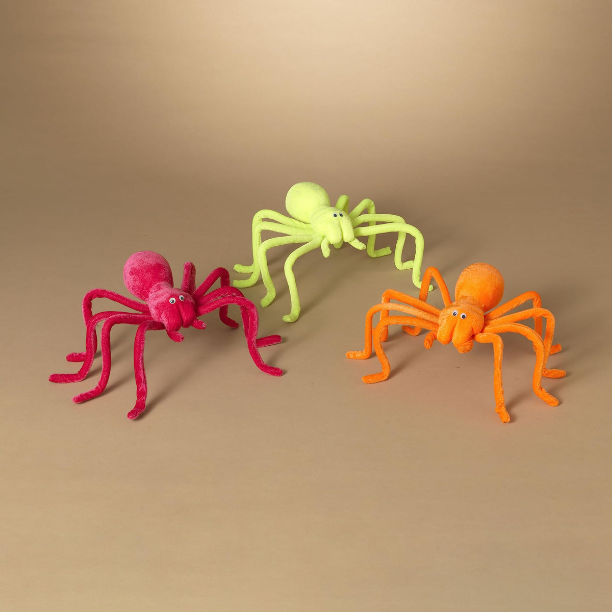 Neon Pink Flocked Spider Prop - 22.8 Inches