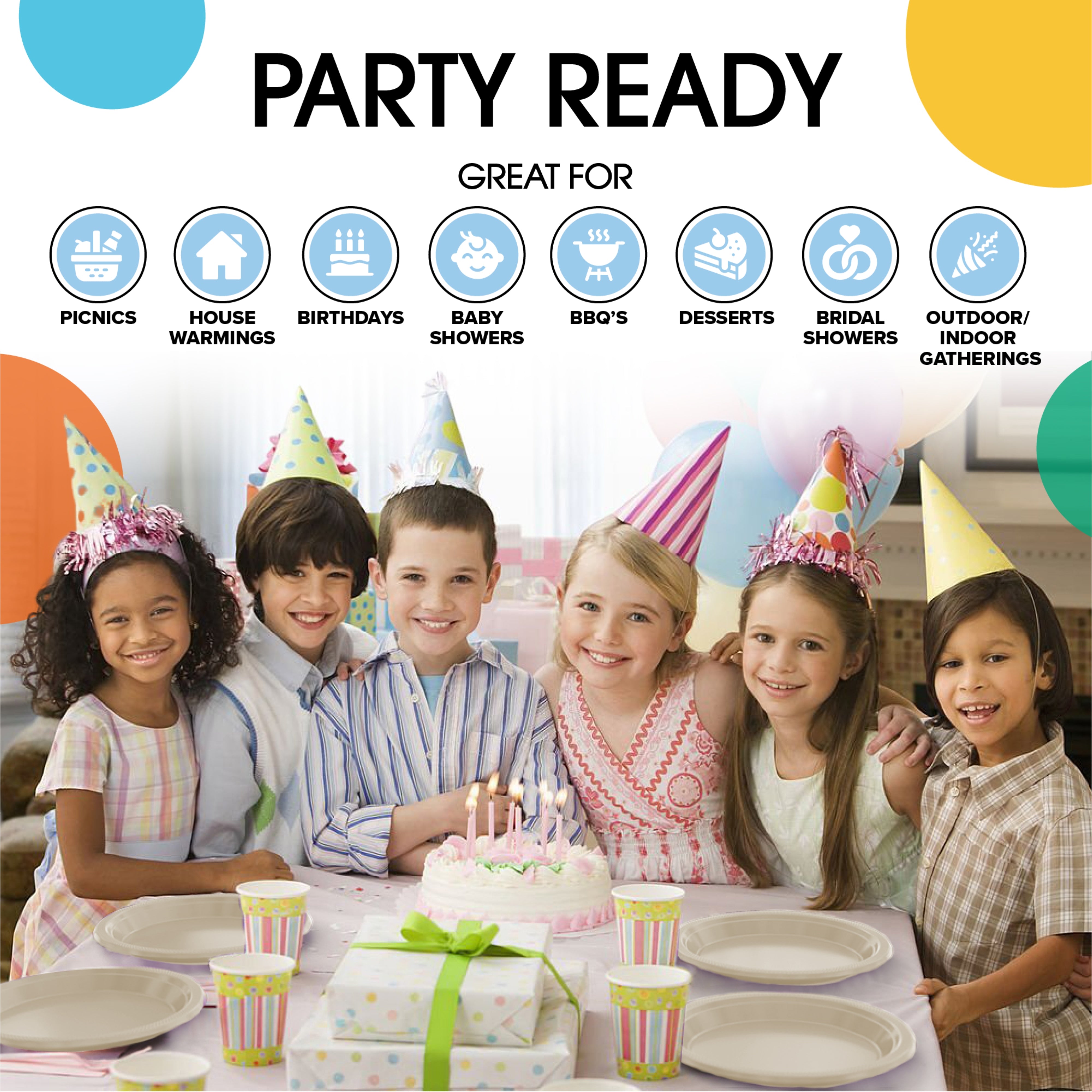 Little Gym - 9 In. Light Blue Plastic Plates | 50 Ct.