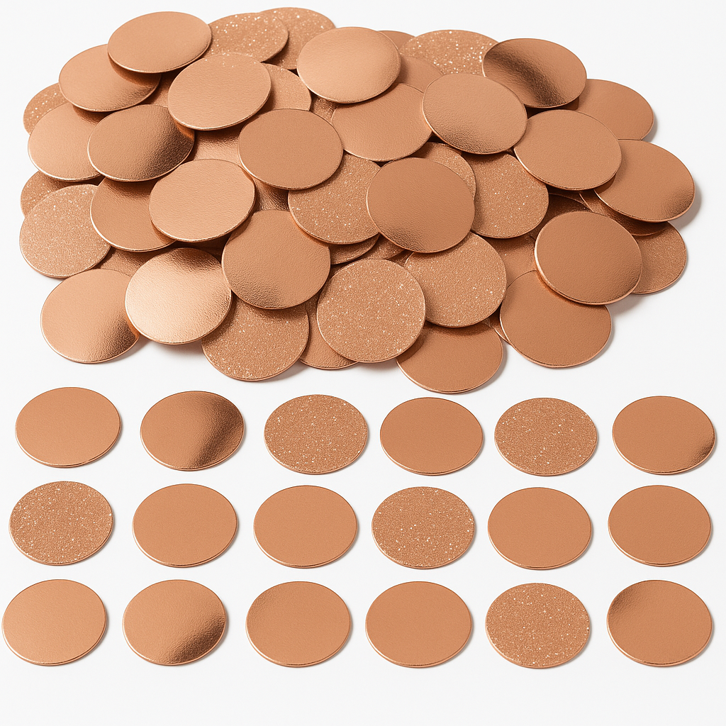 Rose Gold Metallic Circle Confetti - 2.25 oz