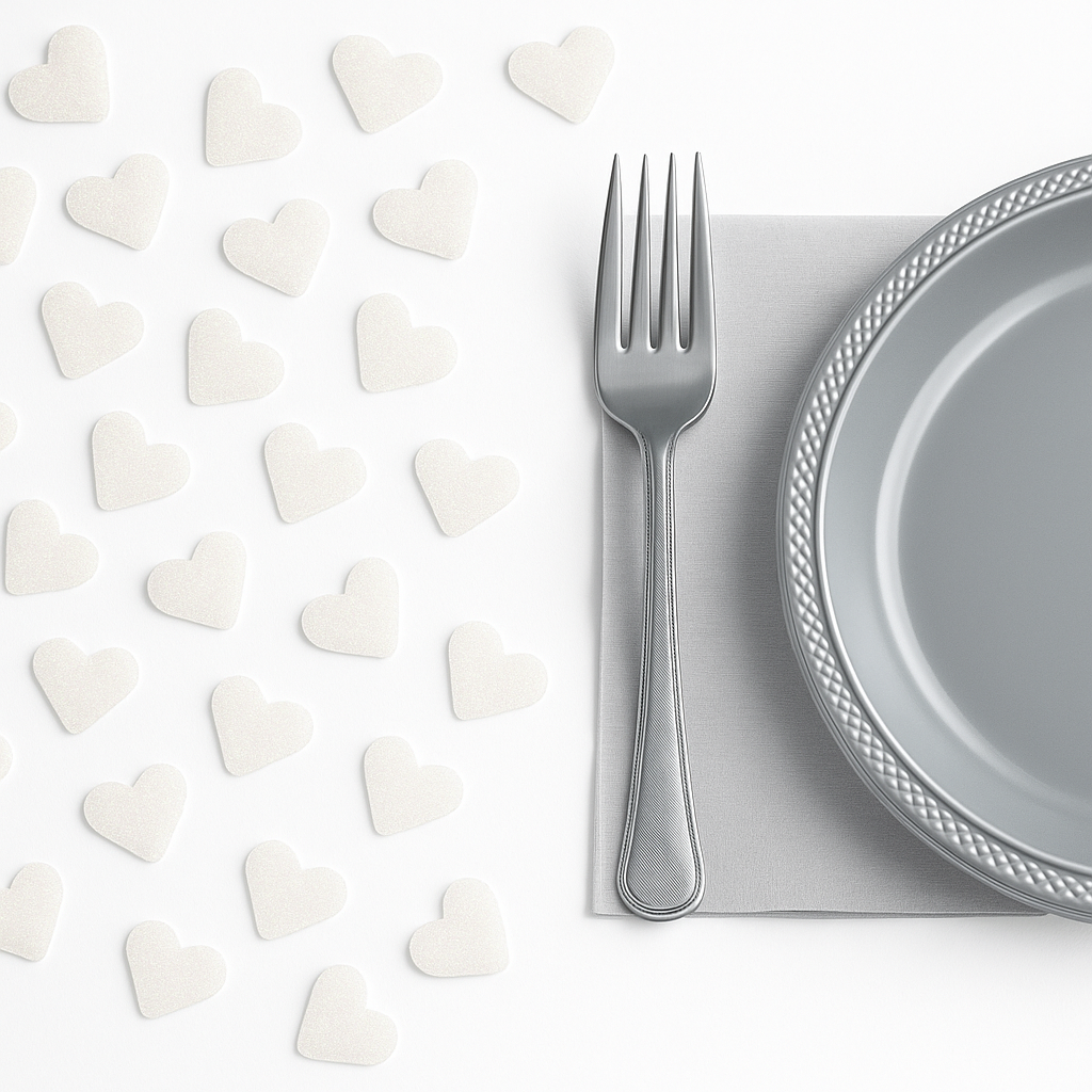 Iridescent Heart Table Scatter Confetti - 40 Pack